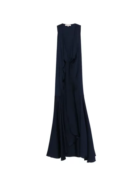 Sukienka Silk95five wiązana garniturowa niebieska