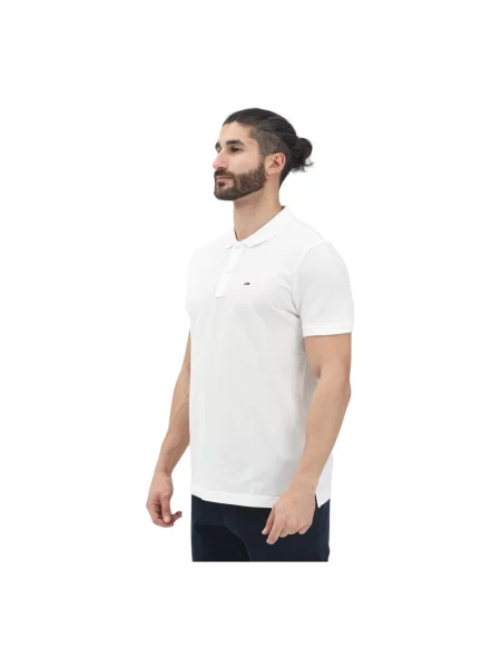 Tommy Jeans polo gładki biały