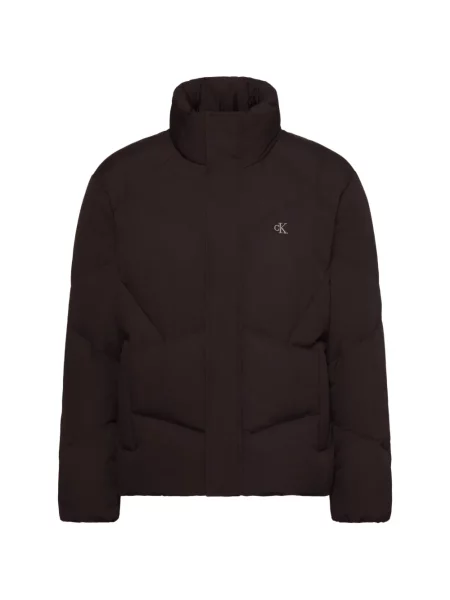 Matlasat geacă cu puf Calvin Klein cu broderie negru