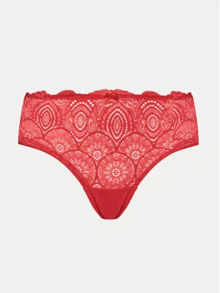 Klasične hlačke Wonderbra s čipko rdeča