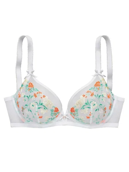 LASCANA Sutien bej / verde / portocaliu alb