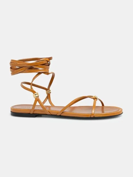 Proenza Schouler sandały skórzane Coil brązowy