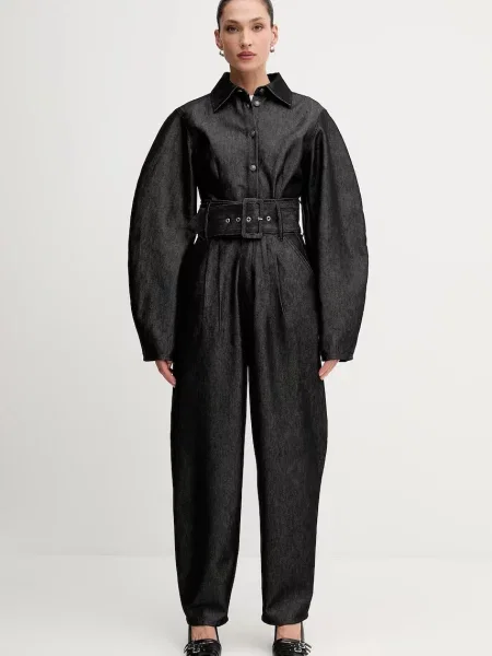 Rotate jeansy high waist czarne