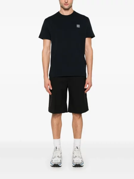 Tricou Stone Island cu strasuri albastru