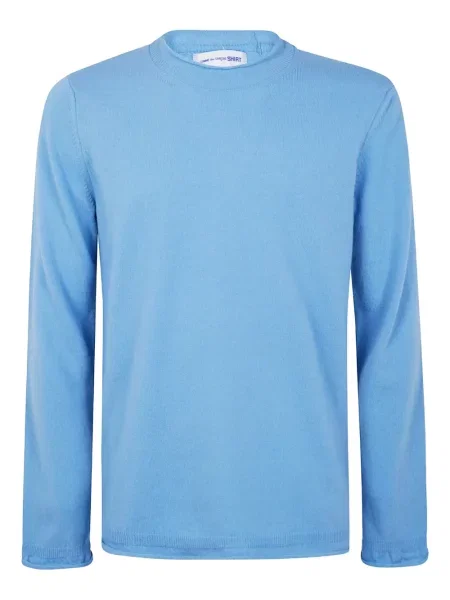 Vuneni džemper Comme Des Garçons Shirt s okruglim izrezom plava
