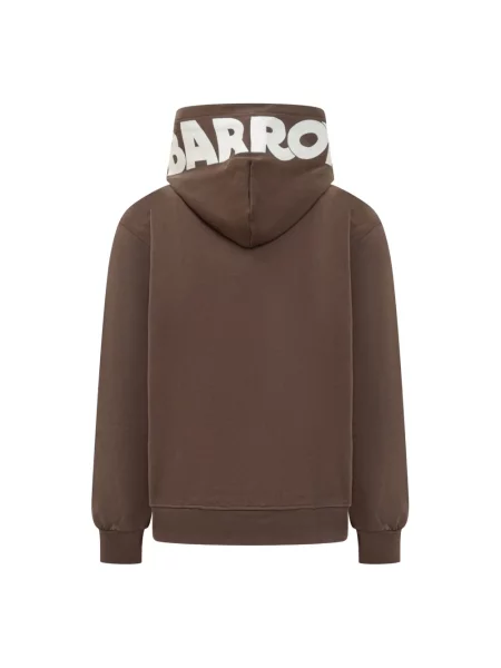 Bluza z kapturem Barrow z nadrukiem brązowa