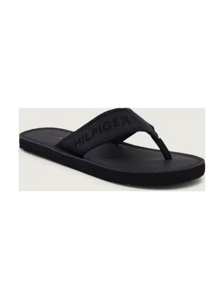Papuci Tommy Hilfiger din piele negru