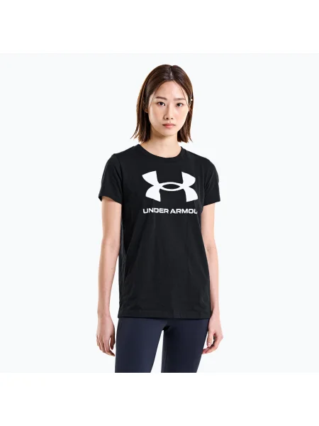 Under Armour Rival Logo női póló fekete/fehér. Méret: L fehér
