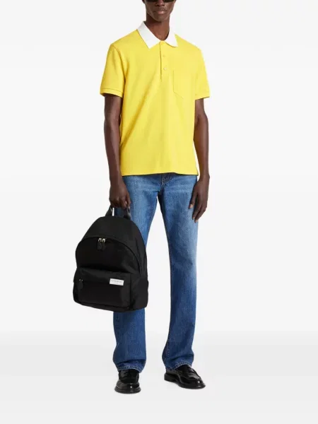 Tricou polo Givenchy cu broderie galben