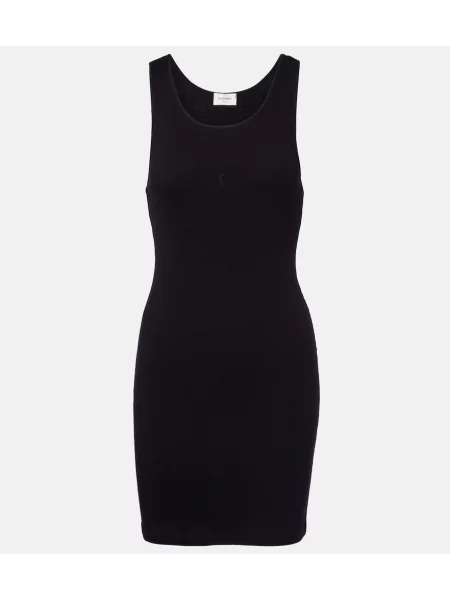 Rochie Saint Laurent din jerseu negru