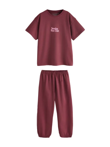 Next Pijamale roz / burgundy roșu