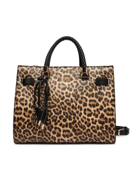 Liu Jo Ročna torbica karamel / temno rjava črna