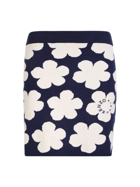 Dzianinowa wielobarwność mały spódnica mini Kenzo niebieska