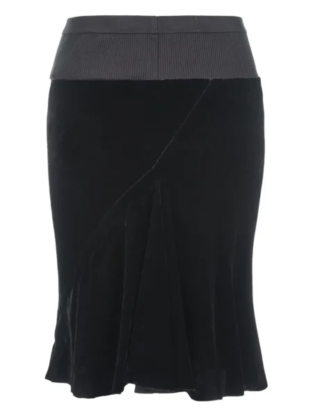 Fustă Rick Owens de catifea negru
