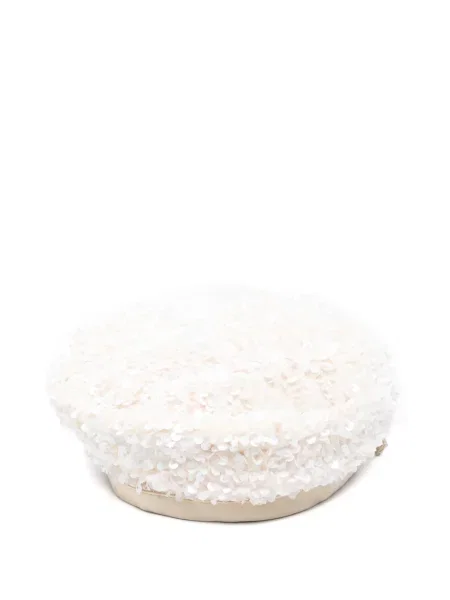 Căciulă Vivetta cu paiete alb