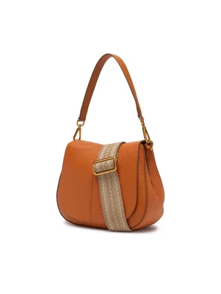 Gianni Chiarini torebka skórzana HELENA ROUND pomarańczowa