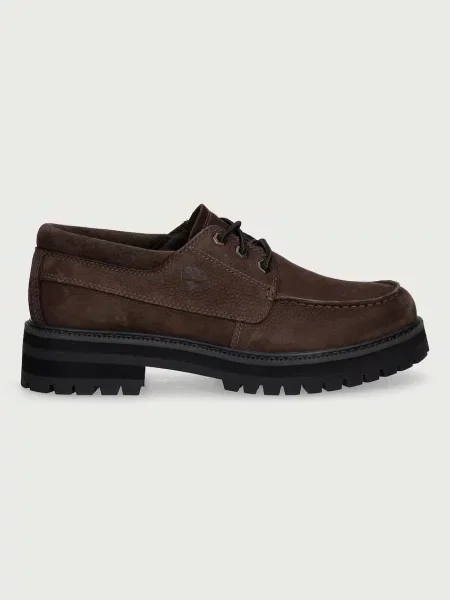 Pantofi Timberland cu șireturi din nubuc maro
