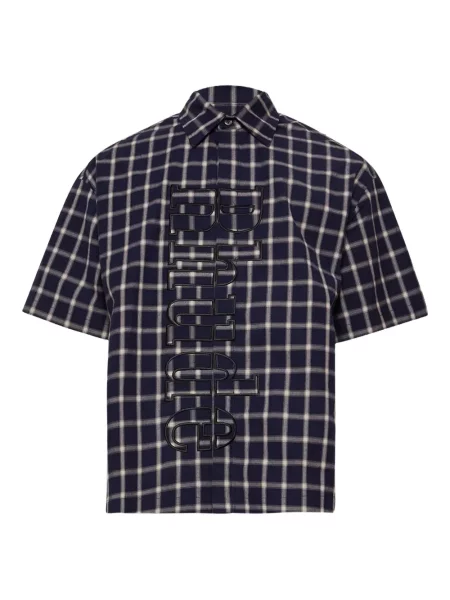 Карирана риза Rhude синьо