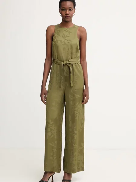 Armani Exchange salopetă pentru femei din vâscoză verde
