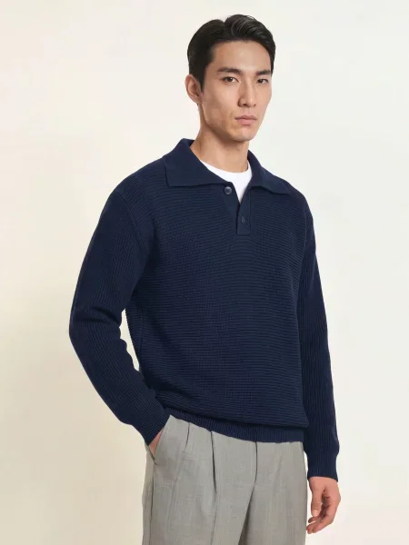Calvin Klein Svetr Troyer tmavě modrá