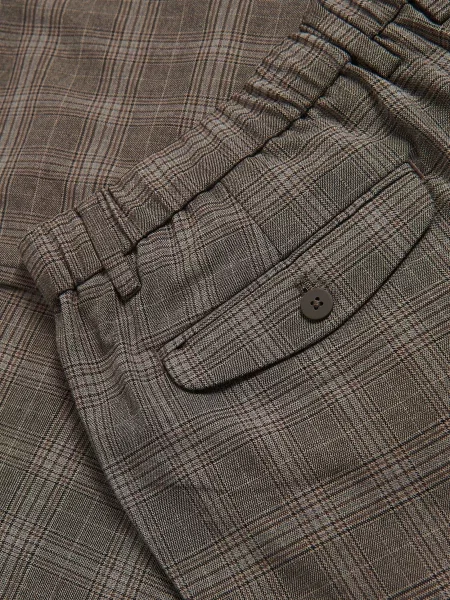 Клетчатые брюки Reserved коричневые