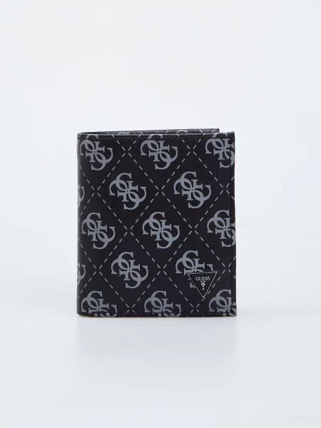Кожаный кошелек Guess черный