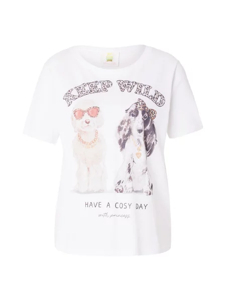 PRINCESS GOES HOLLYWOOD Tricou Keep Wild bej / maro / negru alb