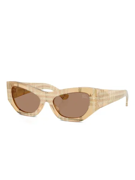Pledinės raštuotos saulės akiniai Burberry Eyewear ruda