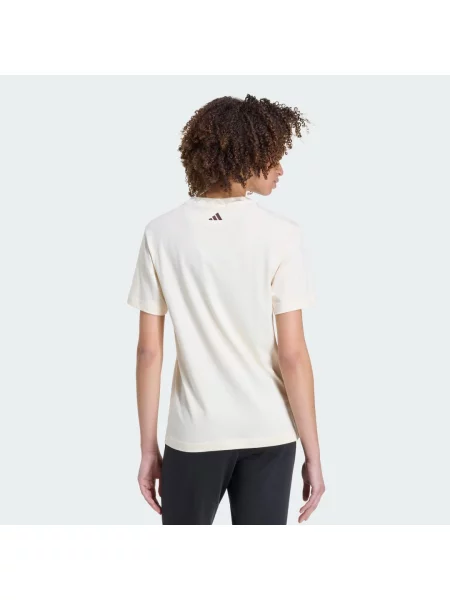KOSZULKA Z GRAFIKĄ ADIDAS x FARM RIO brązowa