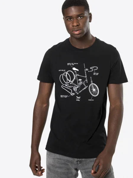Iriedaily Majica Bikeplosion crna bijela