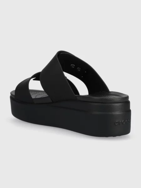Crocs papuci Brooklyn Low Wedge Sandal negru