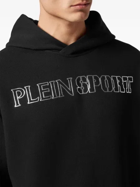 Суичър с качулка Plein Sport с принт с тигров принт черно