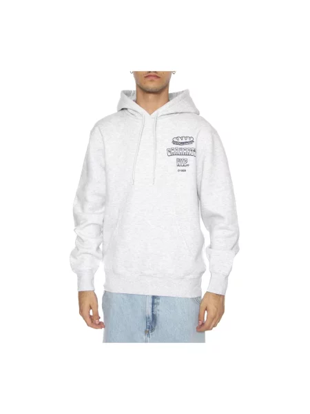 Jedwabna bluza z kapturem Carhartt Wip z kapturem szara