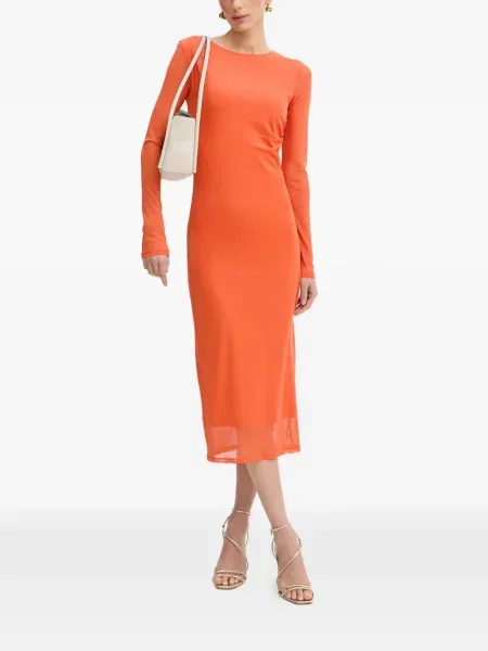 Rochie maxi Patrizia Pepe lungă de costum portocaliu