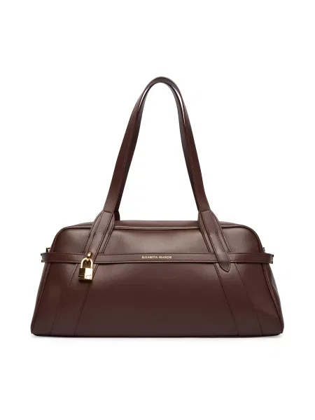 Elisabetta Franchi De piele geantă pe umăr maro