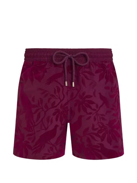 Slip de baie Vilebrequin cu model floral cu imagine cu cordon violet