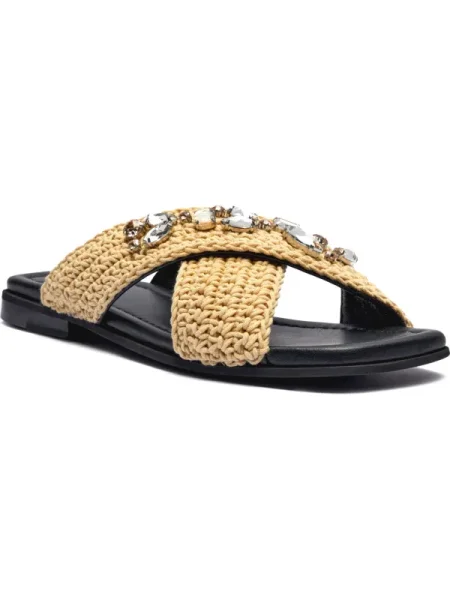 Papucs Inuikii Woven Strap Stones bézs