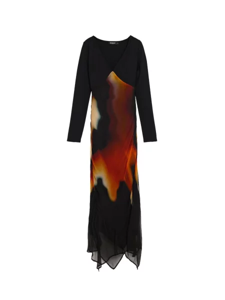 Desigual Rochie portocaliu negru