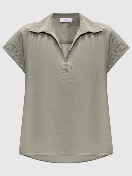 Блуза з ланцюжком моніль Peserico зелена