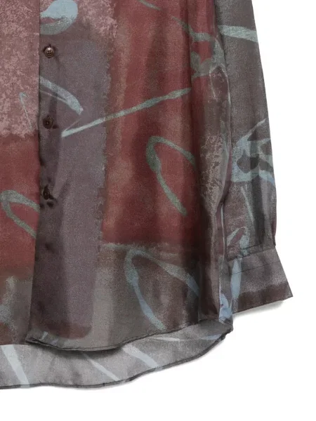Virágos hosszú ing Costumein nyomtatás piros