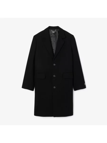 Lacoste Płaszcz Classic Fit czarny