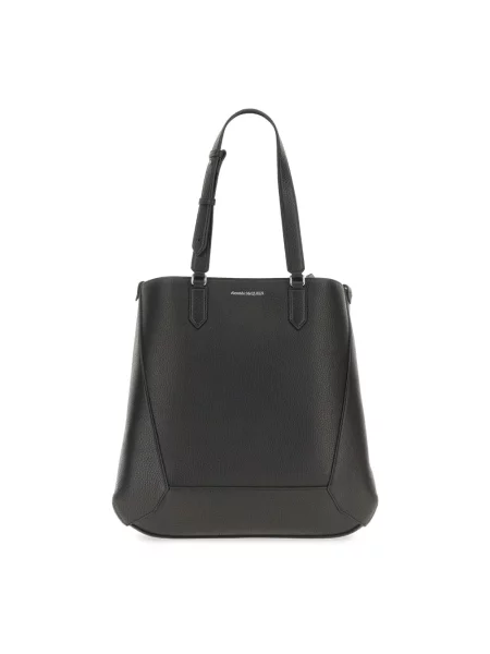 Torba Alexander Mcqueen skórzana czarna