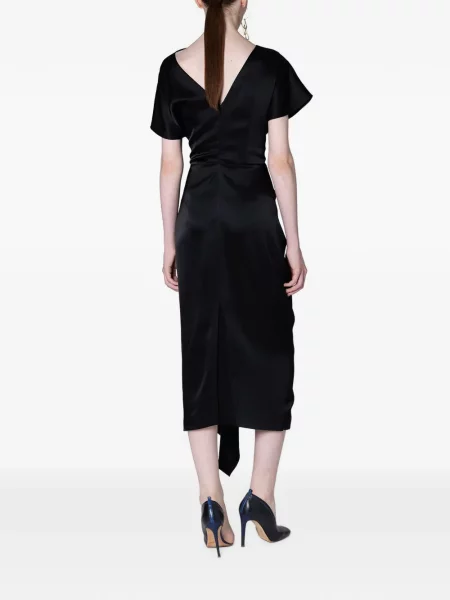 Rochie Roksanda cu volane drapată negru