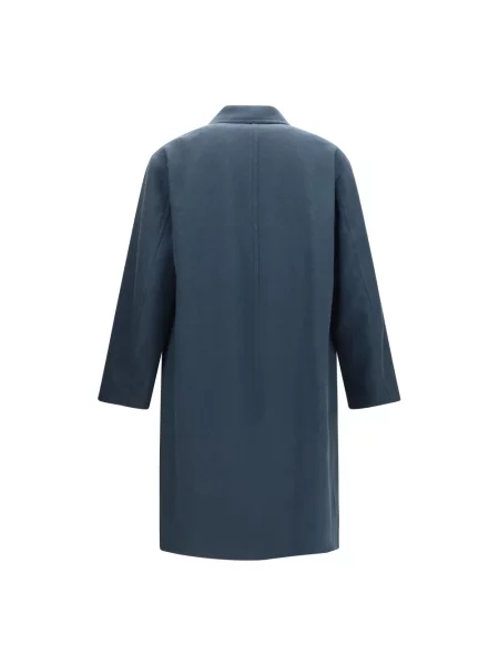 Długi płaszcz Dries Van Noten niebieski