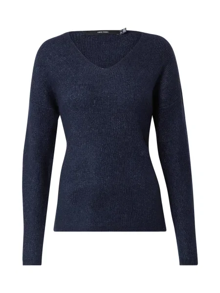 VERO MODA Sveter Lefile tmavomodrá modrá