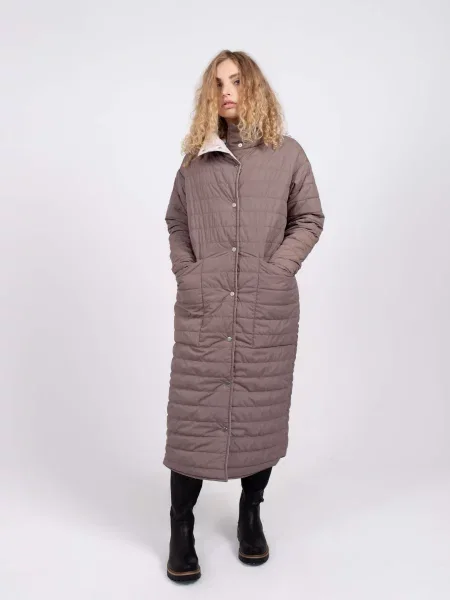 Утепленное пальто Feel And Fly коричневое