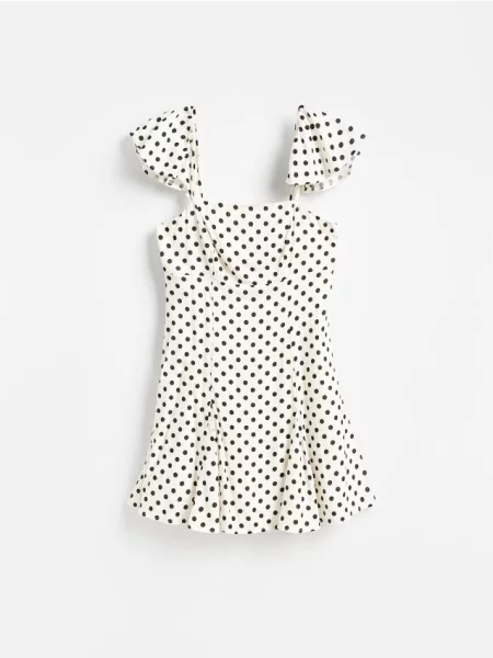 Reserved Rochie mini cu buline alb