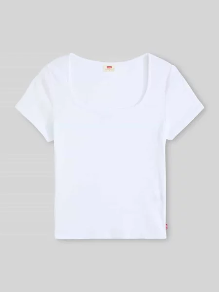 T-shirt o kroju slim fit z mieszanki bawełny Levi's biała