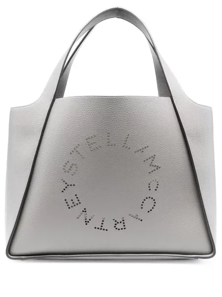 Geantă shopper Stella Mccartney cu autograf gri