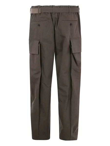 Pantaloni cargo Sacai plisate verde